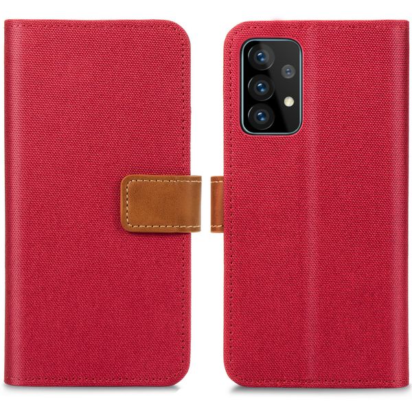 imoshion Luxe Canvas Bookcase Samsung Galaxy A52(s) (5G/4G) - Rood