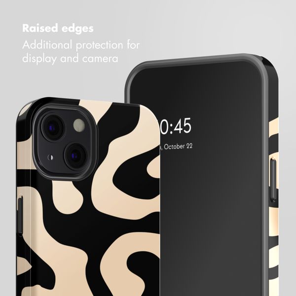 Selencia Vivid Back Cover with MagSafe Apple iPhone 13 - Art Wave Black
