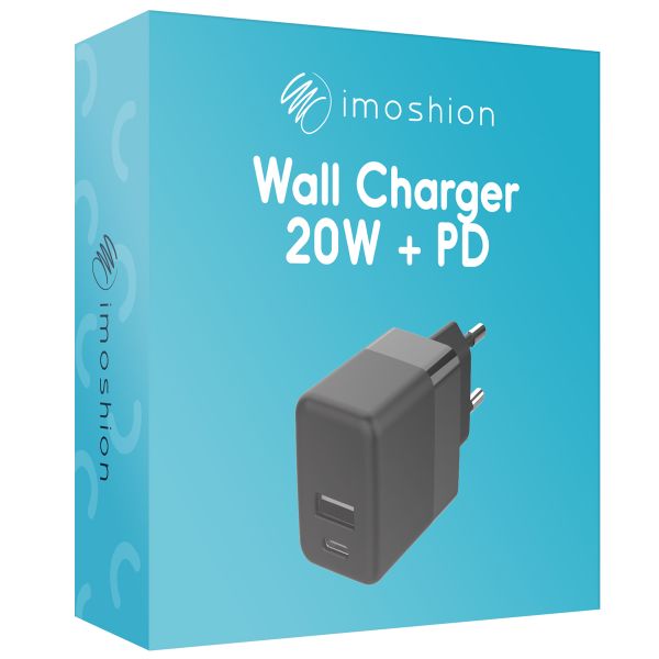 imoshion Wall Charger - Oplader - USB-C en USB aansluiting - Power Delivery - 20 Watt - Wit