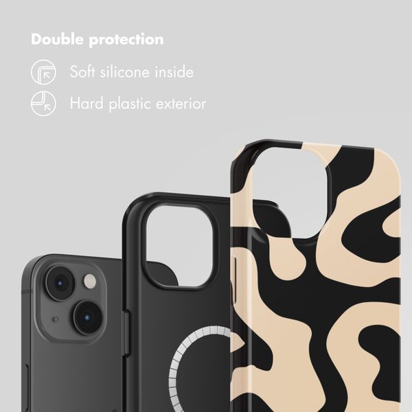 Selencia Vivid Back Cover with MagSafe Apple iPhone 14 - Art Wave Black