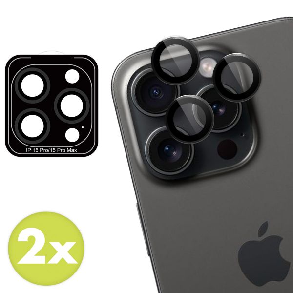 imoshion 2 Pack Camera lens protector Apple iPhone 15 Pro / 15 Pro Max - Black Titanium