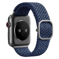 Uniq Aspen Braided bandje Apple Watch Series 1 t/m 9 / SE (38/40/41 mm) | Series 10 / 11 (42 mm) - Oxford Blue