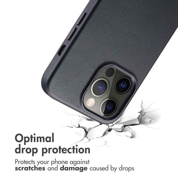 Accezz Leather Back Cover with MagSafe Apple iPhone 13 Pro - Onyx Black