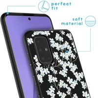 imoshion Design hoesje Samsung Galaxy A51 - Bloem - Wit / Zwart