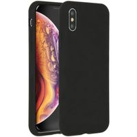 Accezz Liquid Silicone Backcover Apple iPhone X / Xs - Zwart