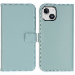 Selencia Echt Leren Bookcase Apple iPhone 15 - Air Blue