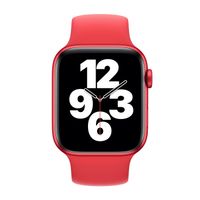 Apple Siliconen solobandje Apple Watch Series 1 - 9 / SE (38/40/41 mm) | Series 10 / 11 (42 mm) - Maat 5 - (Product) Red