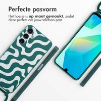 imoshion Siliconen design hoesje met koord Samsung Galaxy A16 - Petrol Green Groovy
