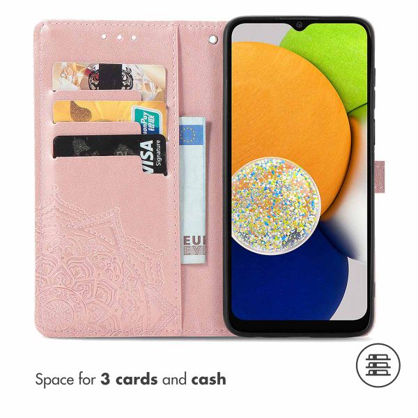 imoshion Mandala Bookcase Samsung Galaxy A03 - Rosé Goud