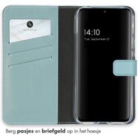 Selencia Echt Leren Bookcase Google Pixel 8a - Air Blue