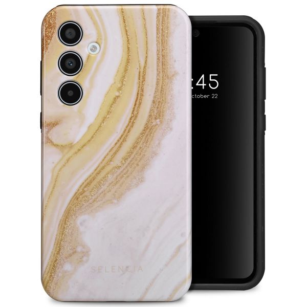 Selencia Vivid Tough Backcover Samsung Galaxy A35 - Chic Marble Gold