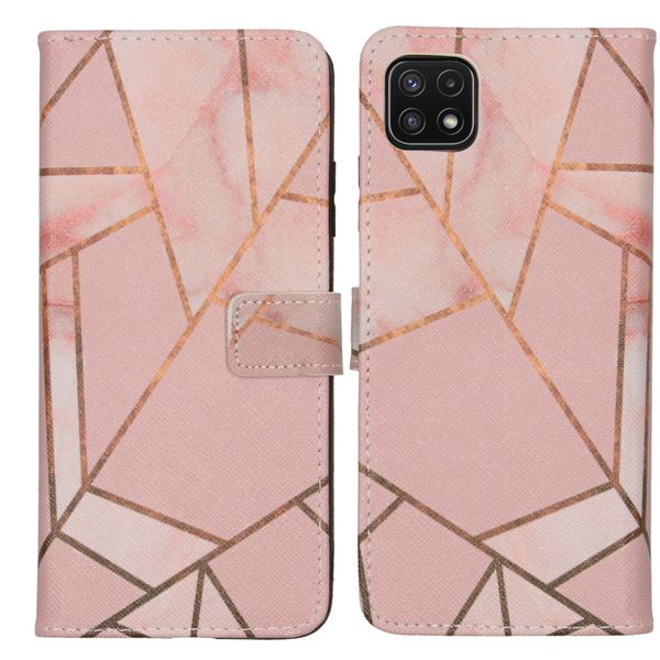 imoshion Design Softcase Bookcase Galaxy A22 (5G) - Pink Graphic