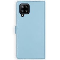 Selencia Echt Leren Bookcase Samsung Galaxy A42 - Air Blue