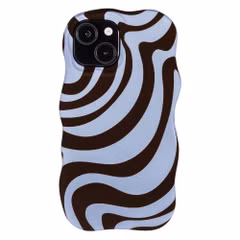 Selencia Vivid Wavy Backcover met MagSafe Apple iPhone 15 - Dream Swirl Chocolate