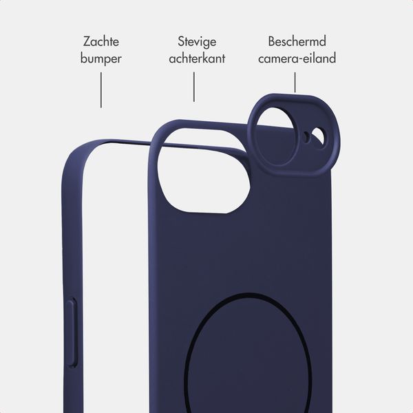Accezz Grip Backcover met MagSafe Apple iPhone 17e / 16e - Donkerblauw
