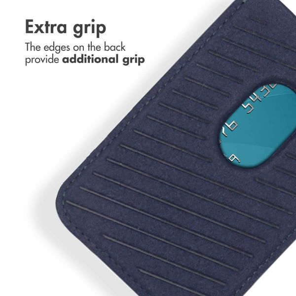 Accezz Leather Card Holder - Compatible with MagSafe and Qi2 - Nightfall Blue