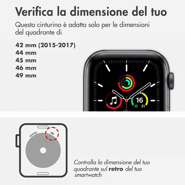 Holdit Siliconen bandje magneet Apple Watch | 44/45/46/49 mm - Chocolate / Black
