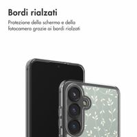 imoshion Design hoesje Samsung Galaxy S24 FE - Smoke Green Flowers