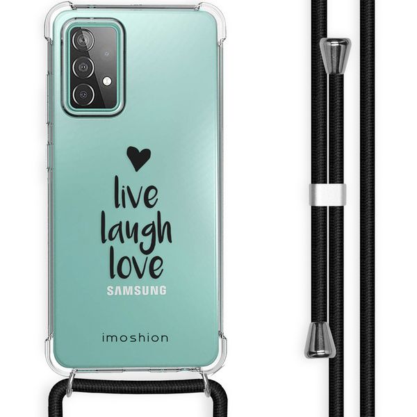 imoshion Design hoesje met koord  Samsung Galaxy A52(s) (5G/4G) - Live Laugh Love