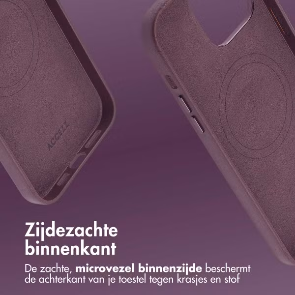 Accezz MagSafe Leather Backcover Apple iPhone 14 Pro Max - Heath Purple