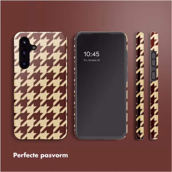 Selencia Vivid Backcover Samsung Galaxy S25 FE - Pied-de-Poule