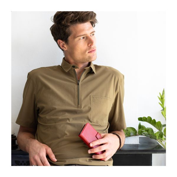 Selencia Echt Leren Bookcase Apple iPhone SE (2016) / 5 / 5s - Rood