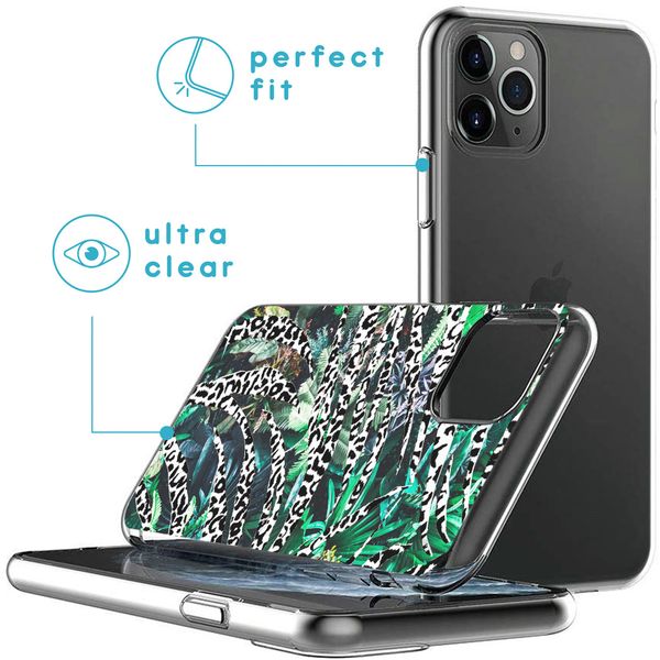 imoshion Design hoesje iPhone 11 Pro - Jungle - Wit / Zwart / Groen