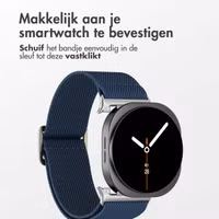 imoshion Elastisch Nylonbandje voor de Samsung Galaxy Watch 8 (Classic) - 40 / 44 / 46mm - Donkerblauw