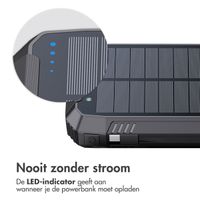 imoshion Solar Powerbank - Draadloze powerbank op zonne-energie - Quick Charge en Power Delivery - 30.000 mAh - Zwart