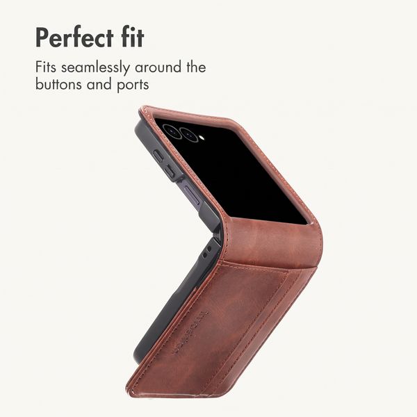 imoshion Luxury Bookcase Samsung Galaxy Z Flip 8 - Dark Brown