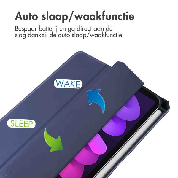 imoshion Trifold Hardcase Bookcase Apple iPad Mini 7 (2024) / iPad Mini 6 (2021) - Donkerblauw