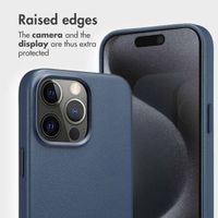 Accezz 2-in-1 Leather Bookcase with MagSafe Apple iPhone 15 Pro Max - Nightfall Blue