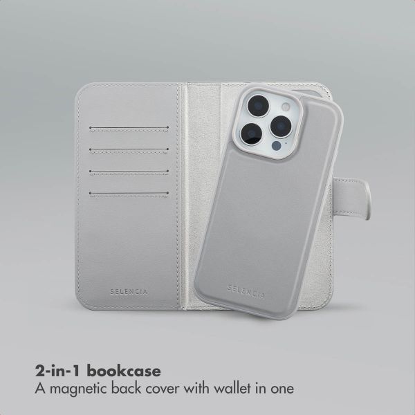 Selencia Olyn Detachable Bookcase with MagSafe Apple iPhone 16 Pro - Grey
