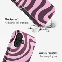 Selencia Vivid Back Cover Apple iPhone 17 - Wavy Swirl Pink Plum