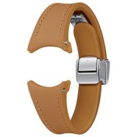 Samsung Originele D-Buckle Hybrid Leather Band Slim S/M Galaxy Watch 6 / 6 Classic / 5 / 5 Pro - Camel