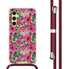 imoshion Design hoesje met koord Samsung Galaxy A34 - Flower Water