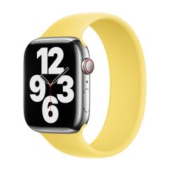 Apple Siliconen solobandje Apple Watch | 44/45/46/49 mm - Maat 10 - Lemon Zest