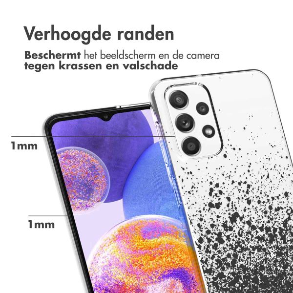 imoshion Design hoesje Samsung Galaxy A23 (5G) - Spetters - Zwart