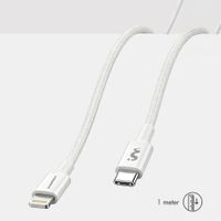 imoshion Braided USB-C naar Lightning kabel 30W - 2 meter - Wit
