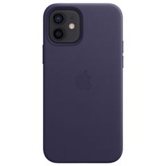 Apple Leather Backcover MagSafe iPhone 12 (Pro) - Deep Violet