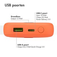 imoshion MagSafe Powerbank - 10.000 mAh - Draadloze powerbank - Apricot Crush Orange