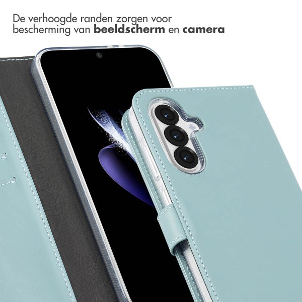 Selencia Echt Lederen Bookcase Samsung Galaxy A56 - Air Blue