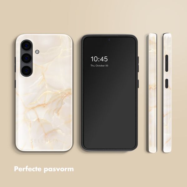 Selencia Vivid Backcover Samsung Galaxy S24 - Golden Beige Marble