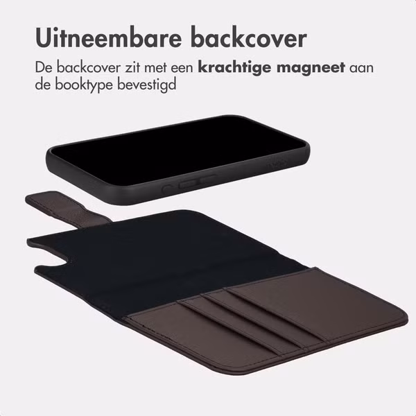 imoshion Uitneembare 2-in-1 Luxe Bookcase Apple iPhone 17e / 16e - Bruin