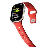 Nomad Tempo siliconen band Apple Watch Series 1 - 11 / SE / Ultra (44/45/46/49 mm) - Wide fit - Coral