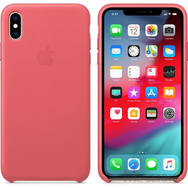 Apple Leather Backcover iPhone Xs Max - Peony Pink