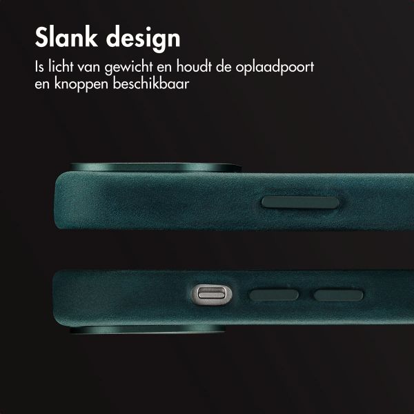 Accezz Vintage Leather Magsafe Backcover Apple iPhone 14 - Smokey Green