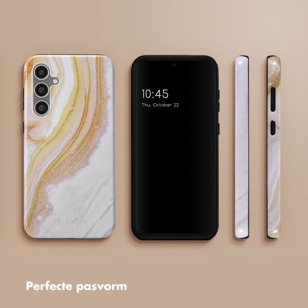 Selencia Vivid Backcover Samsung Galaxy S23 FE - Chic Marble Gold