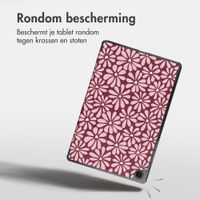 imoshion Design Trifold Bookcase Samsung Galaxy Tab A11 Plus / A9 Plus - Bloom Love Blush