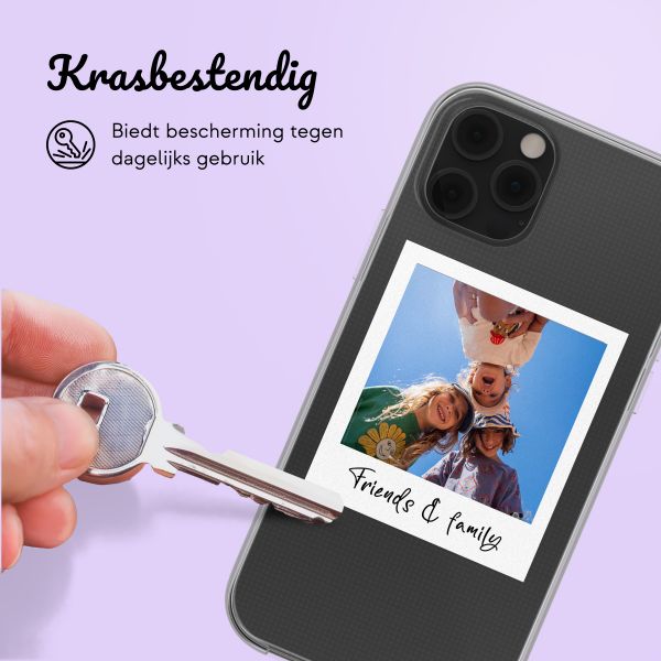 Gepersonaliseerd hoesje met polaroid iPhone 12 (Pro) - Transparant